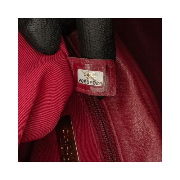Pre Loved Chanel Medium Lambskin 19 Flap Women Red Satchel - Picture 7 of 8